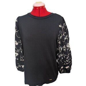 Anne Klein Embroidered Sleeve Blouse
